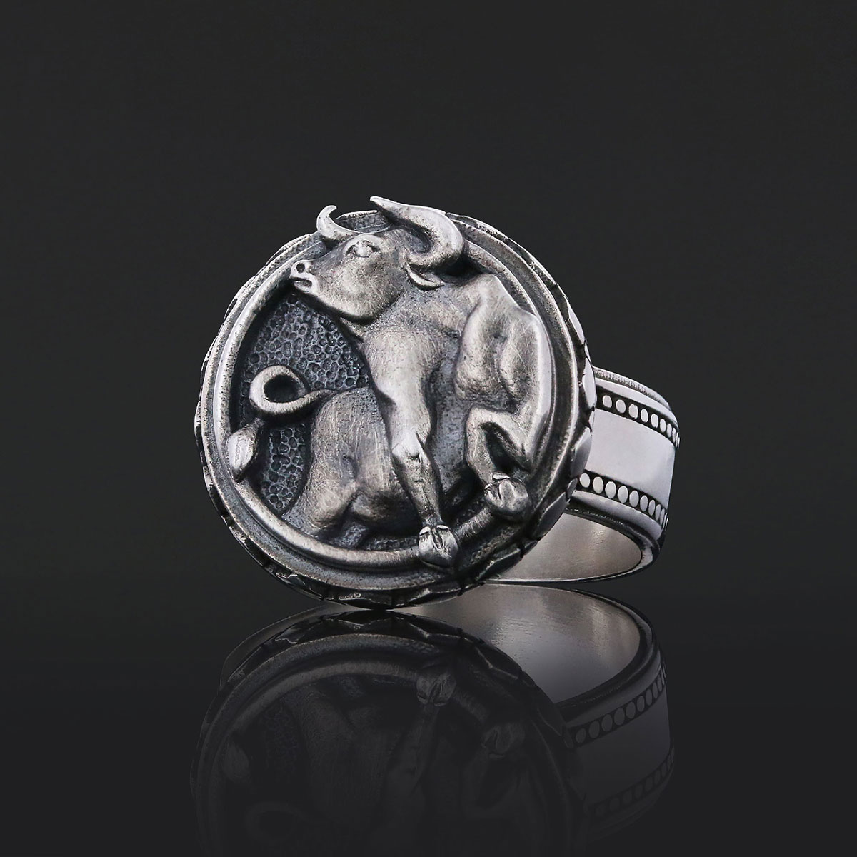 Taurus Zodiac Silver Ring