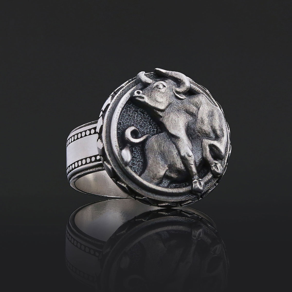Taurus Zodiac Silver Ring