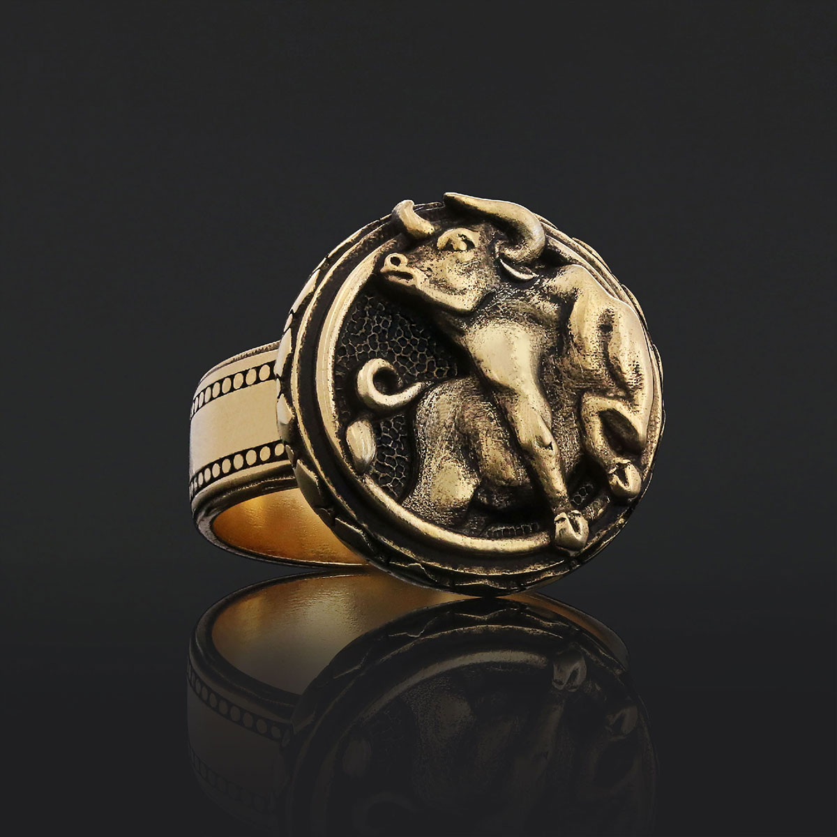 Taurus Zodiac Silver Ring