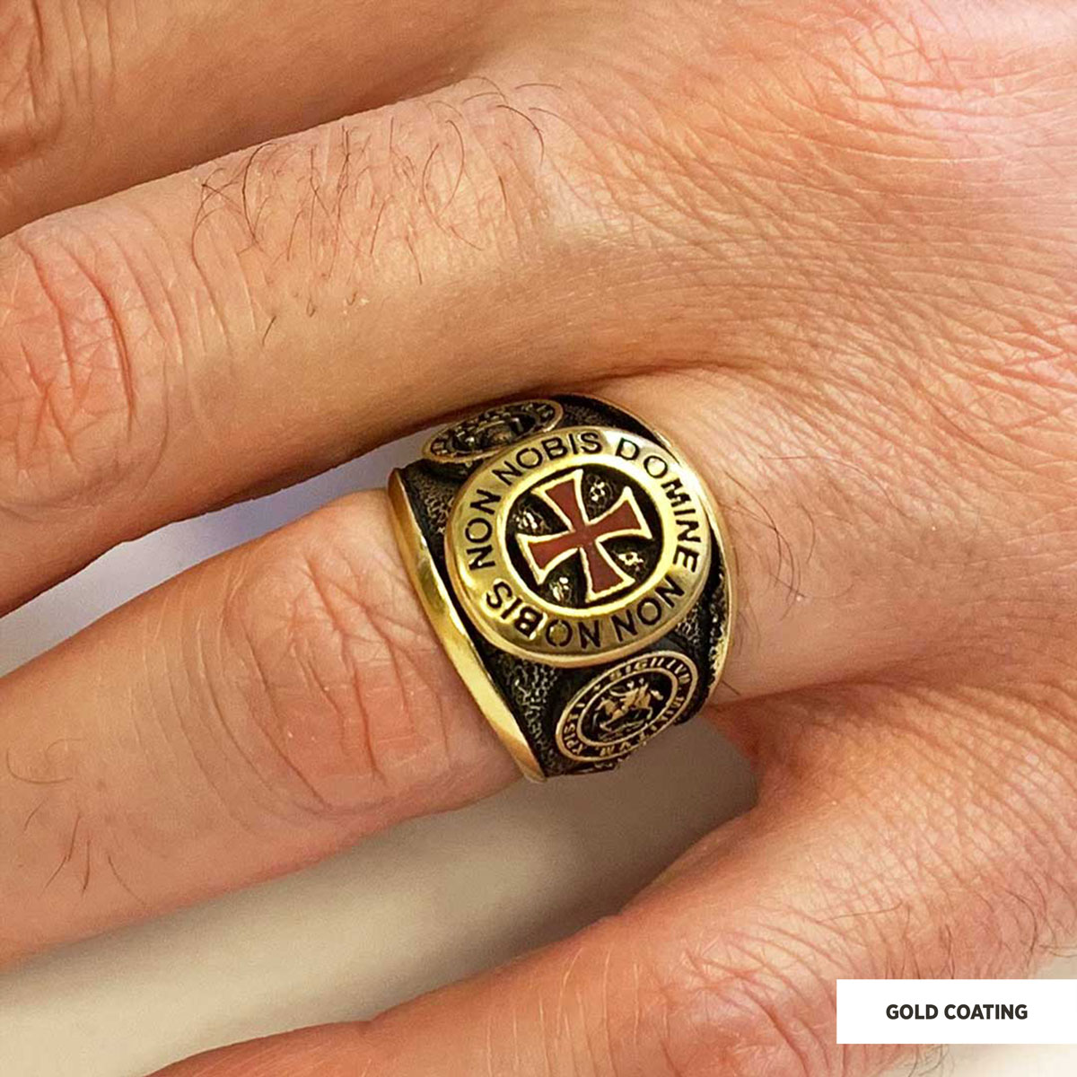 Templar Cross Masonic Ring, Mason Jewelry, Custom Mason Ring