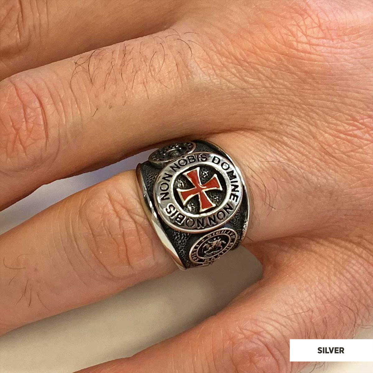 Templar Cross Masonic Ring, Mason Jewelry, Custom Mason Ring