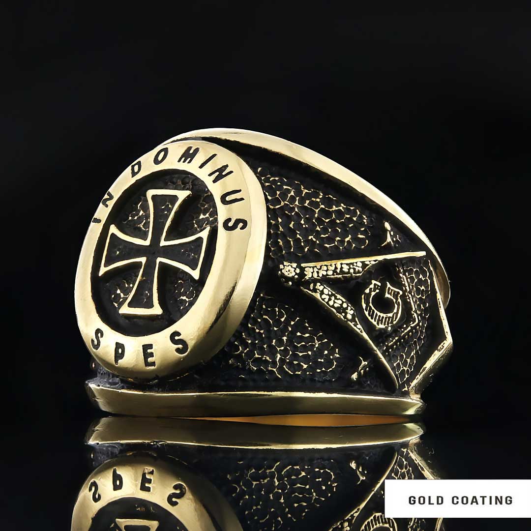 Templar Cross Masonic Ring, Master Mason Rings, Free Mason Ring, Mens Masonic Rings, Mason Jewelry