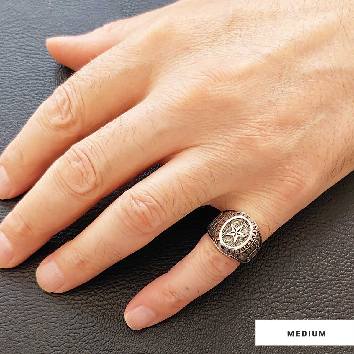 Texas State University Ring, Custom High School Graduation Ring, Class Ring, College Class Ring Texas State University Ring, Custom High School Graduation Ring, Class Ring, College Class Ring