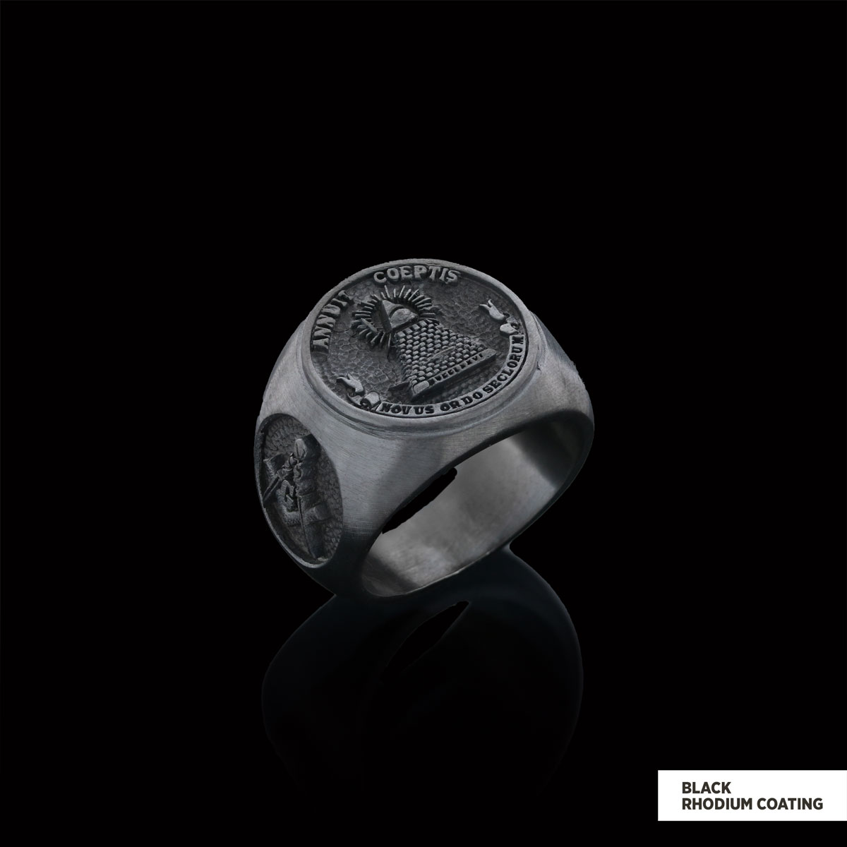 The Eye Masonic Round Ring, Signet Mason Ring, Mason Jewelry