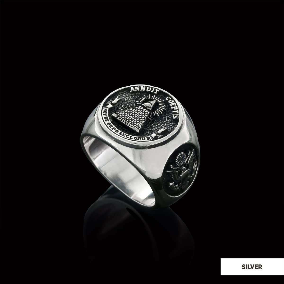 The Eye Masonic Round Ring, Signet Mason Ring, Mason Jewelry
