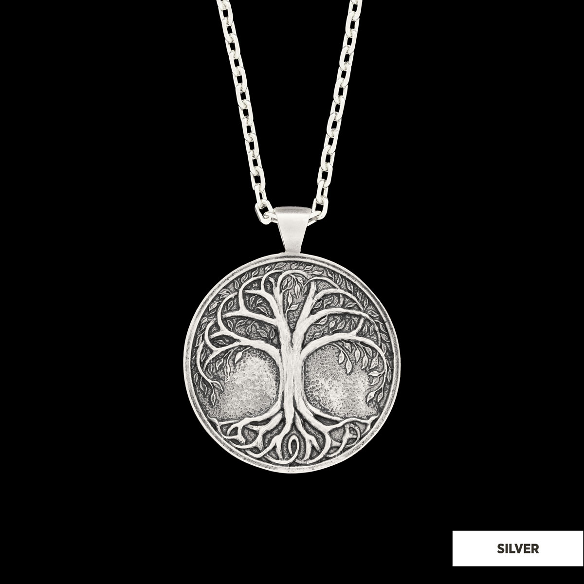 Tree of Life Pendant, Life Tree Men Necklace, Handmade Silver Tree of Life Necklace