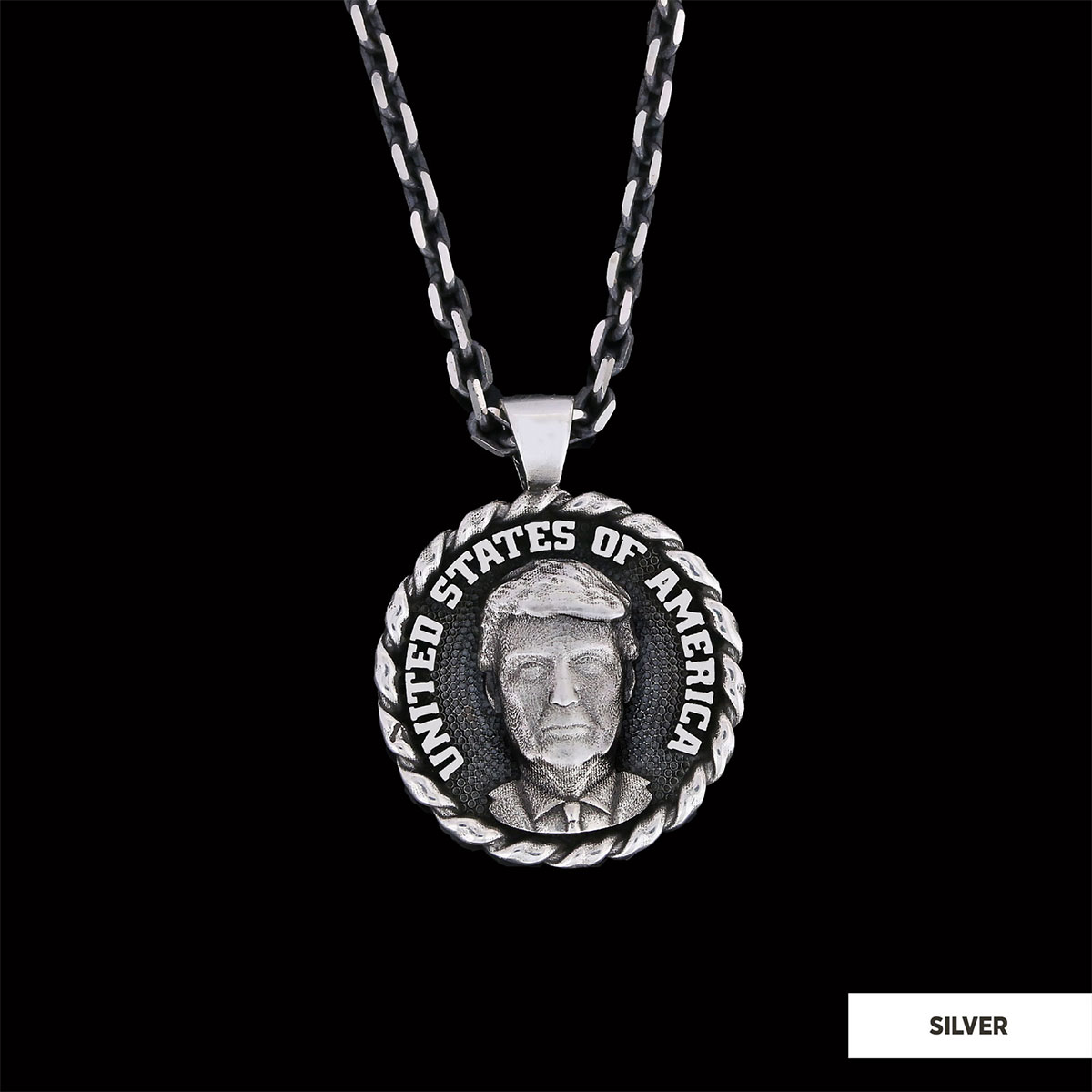 Donald J. Trump Necklace, Make America Great Again Necklace, Patriotic Jewelry, Trump Face Pendant, Supporter Locket Jewelrys