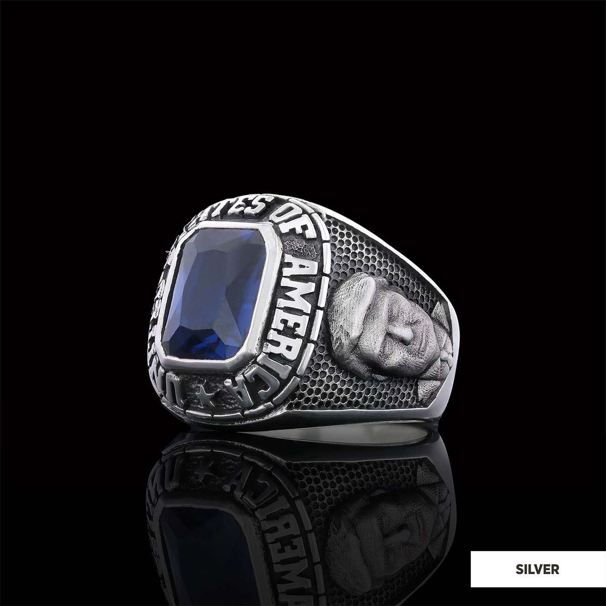 Donald J. Trump Ring With Stone, Trump Face Ring with Stone, Supporter Jewelry