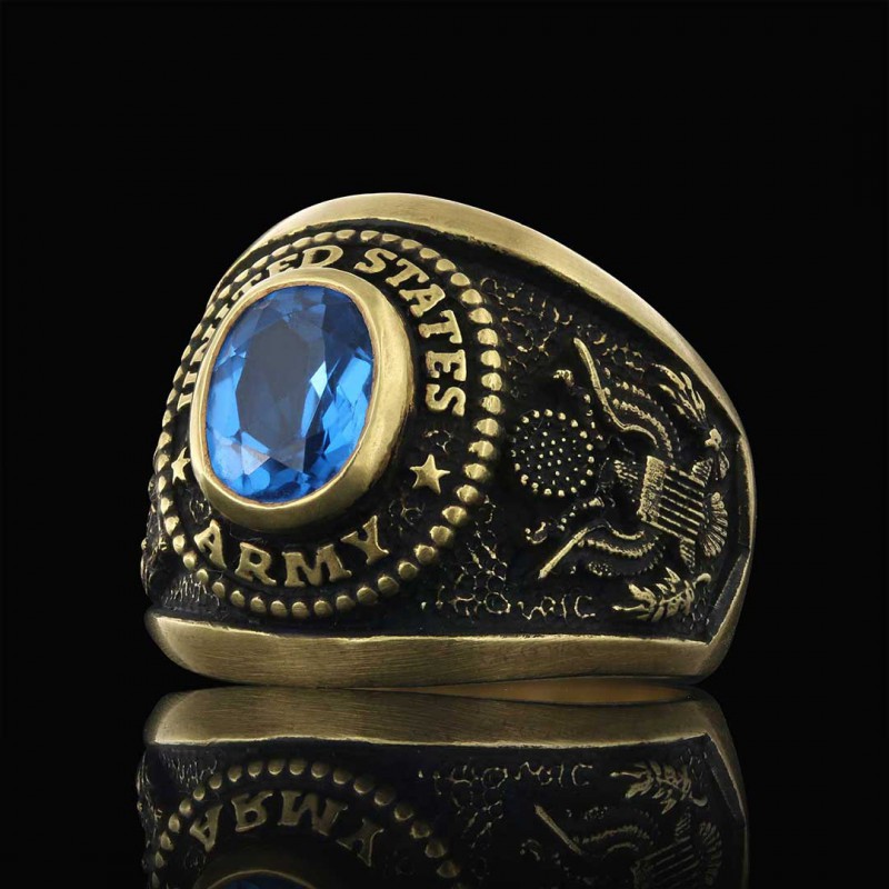 US Army Blue Stone Ring