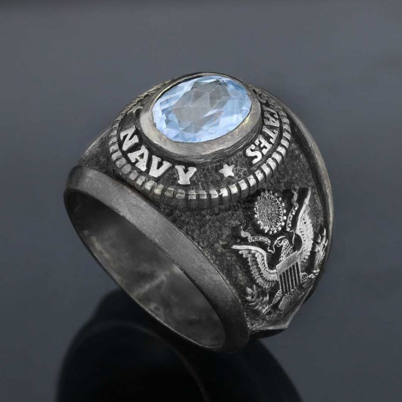 US Navy Blue Stone Ring