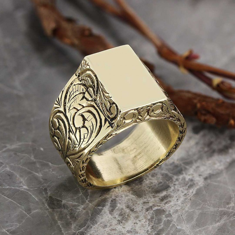 Unique Design Monogram I Bold Alphabet Ring