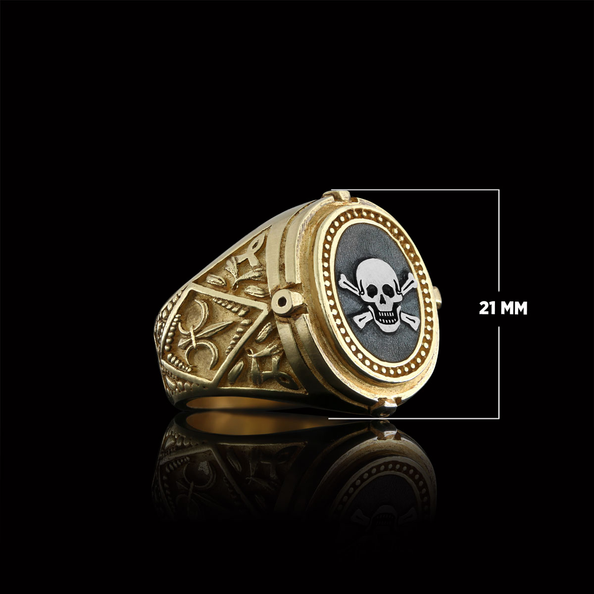 Unique Design Mortality Masonic Ring, Master Mason Ring, Elegant Masonic Ring