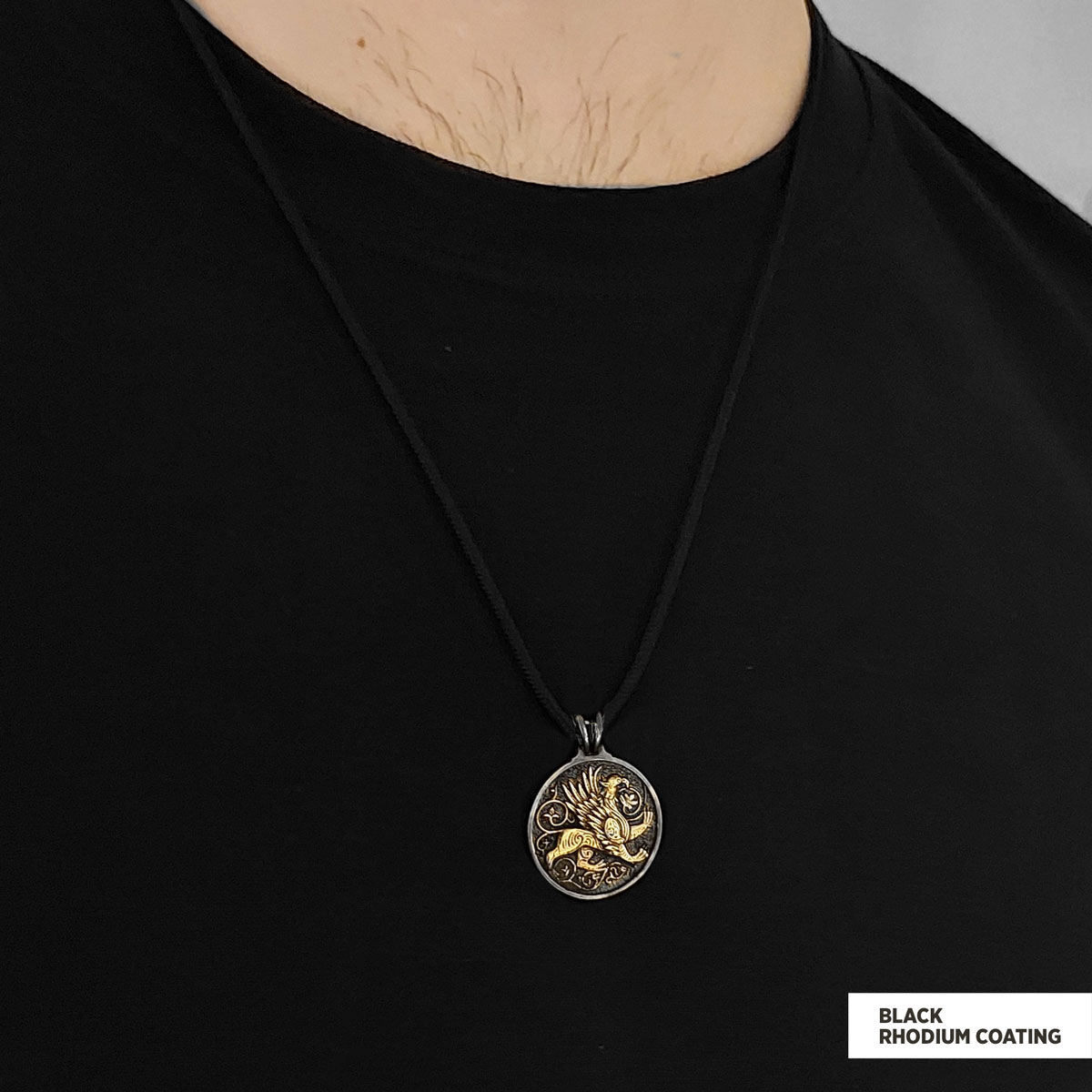 Unique Design Round Gryphon Pendant