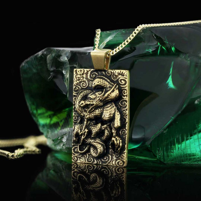 Unique Silver Dragon Necklace