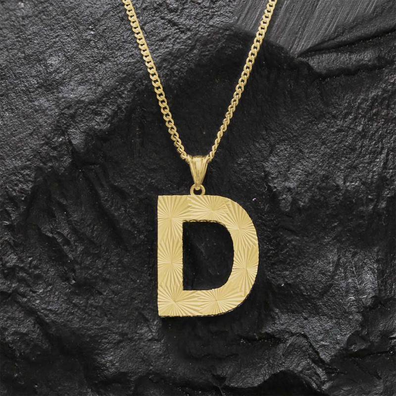 Diamond Initial Necklace | Letter D Initial Necklace In 14K White Gold |  SuperJeweler