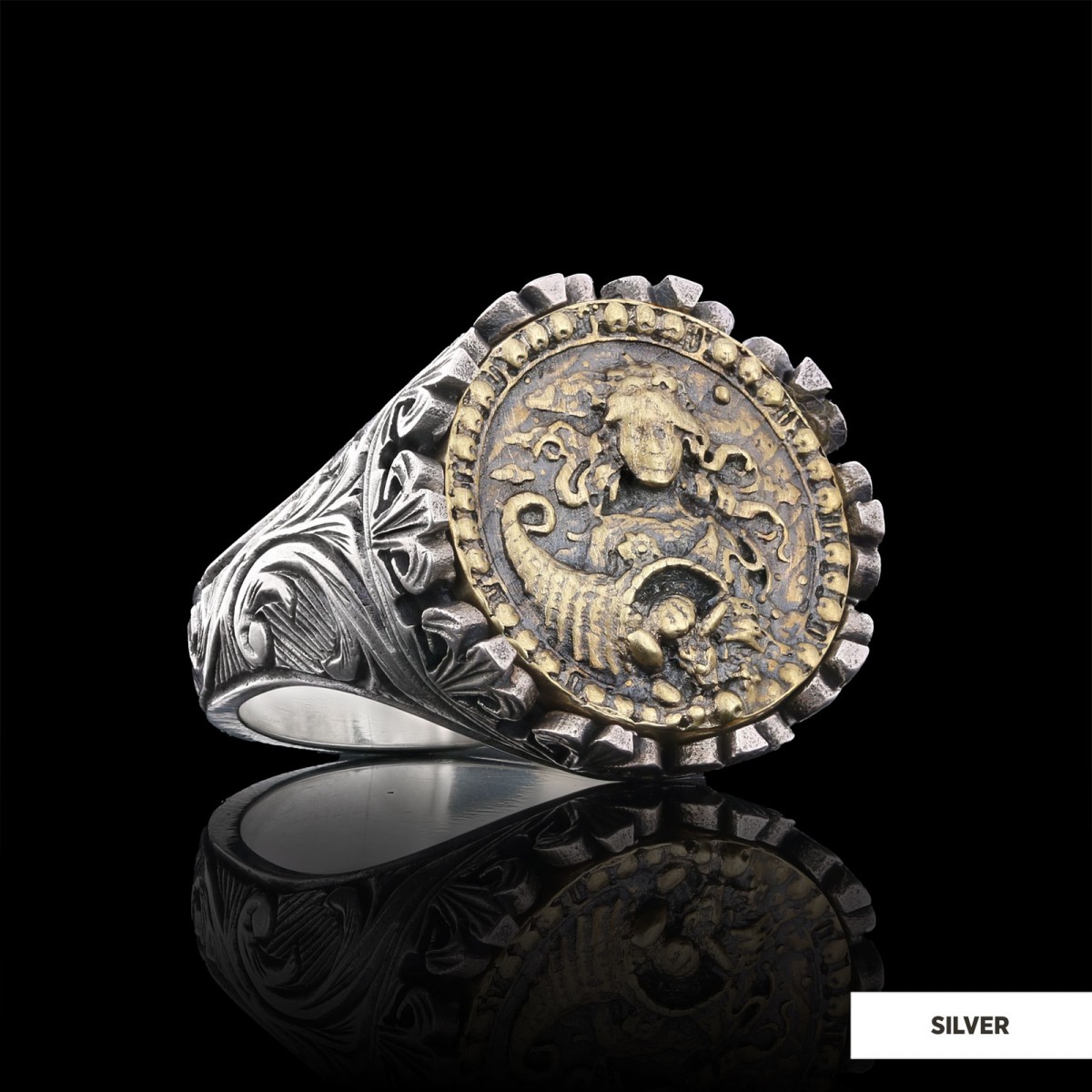 Virgo Sign Ring, 925 Sterling Silver Virgo Sign Ring