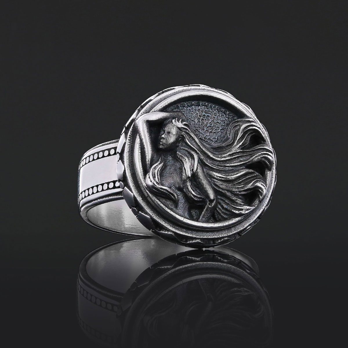 Virgo Zodiac Silver Ring