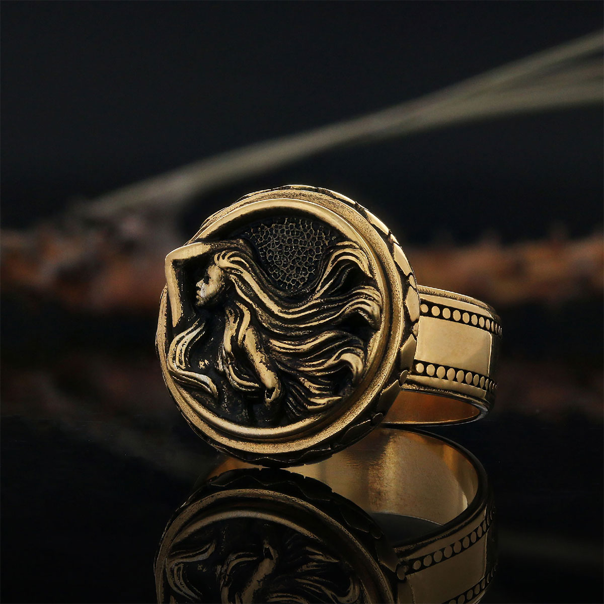 Virgo Zodiac Silver Ring