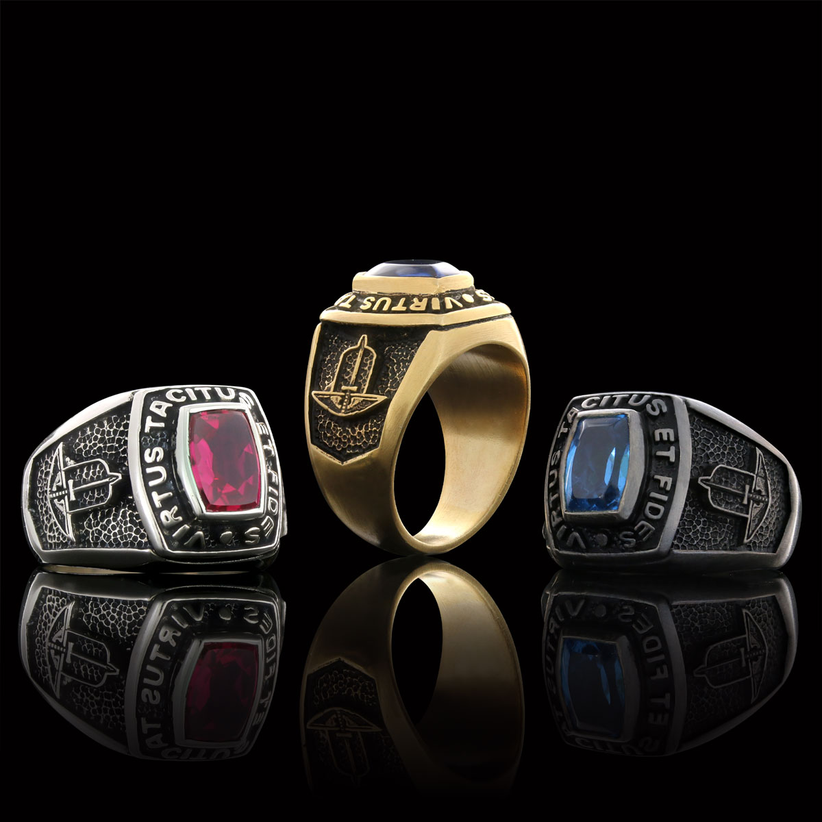 Virtus Tacitus Et Fides Masonic Ring, Signet Mason Ring, Mason Jewelry, Custom Mason Ring