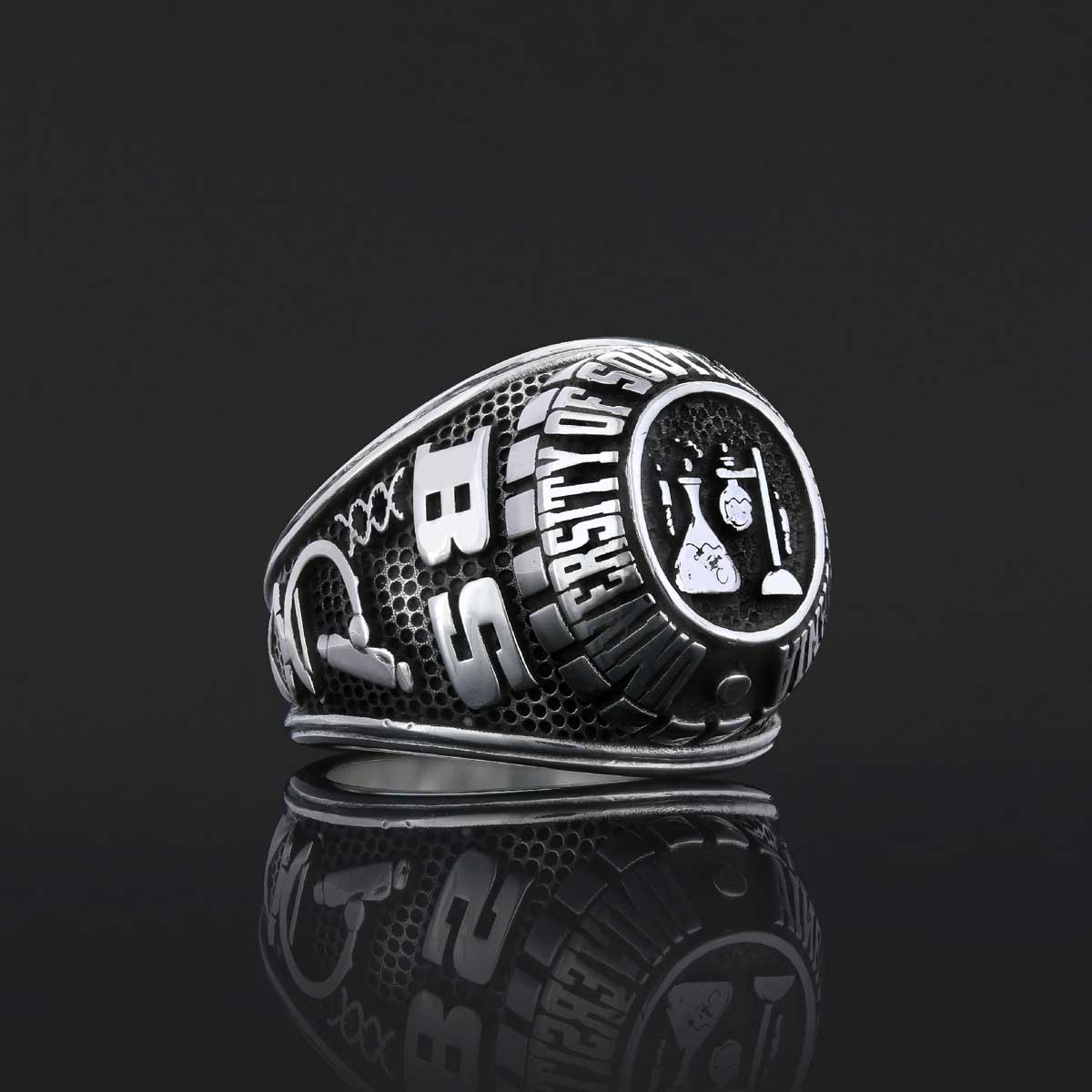 Westbury High School Ring, Üniversity Graduation Ring, Class Ring, College Class Ring