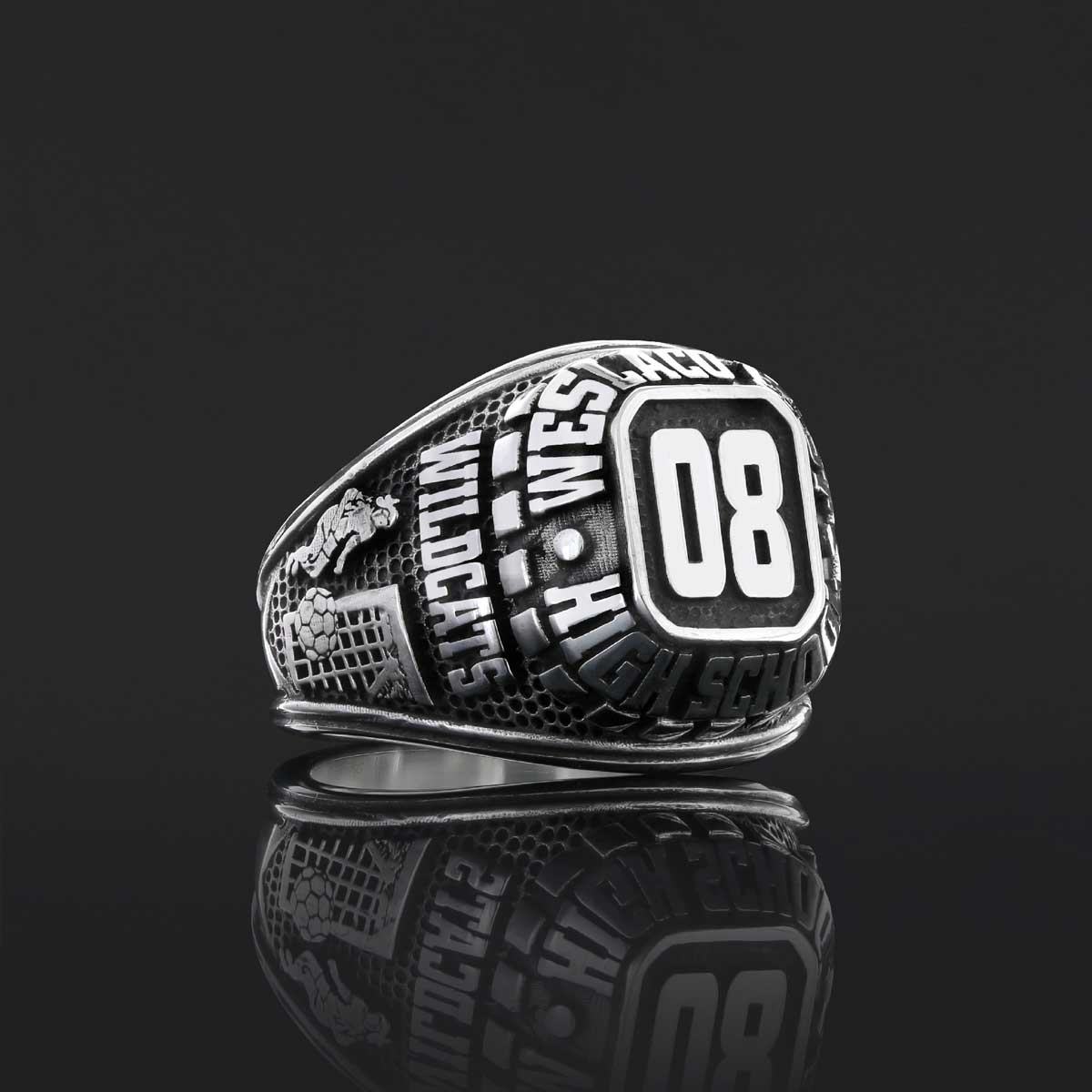 Western New Mexico University Class Ring, Custom Desing University Ring, Personalized University Ring