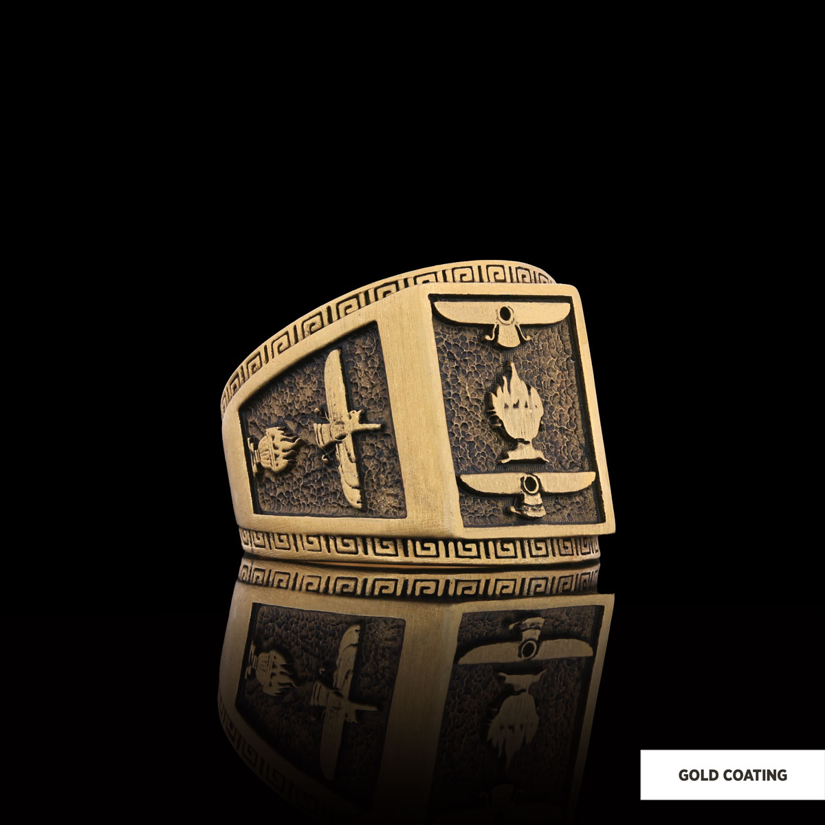 Zoroastrianism 925 Sterling Silver Ring, Zoroastrian Ring, Faravahar Ring, Zoroastrian Quora Ring, Religious Jewelry, Religious Gift