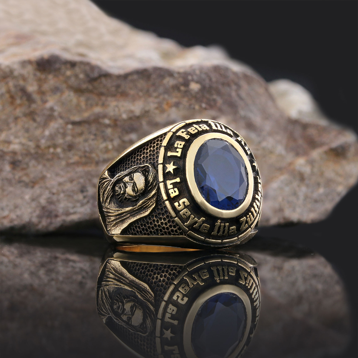 Zulfiqar Sword Ring, Muslim Ring, Dhulfiqar Sword Jewelry, Islamic Zulfiqar Stone With Ring, Hazrat Ali Lion Ring, Hz Ali Face Ring Gift