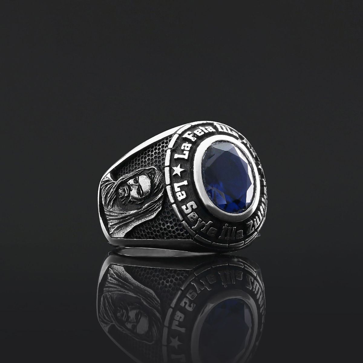Zulfiqar Sword Ring, Muslim Ring, Dhulfiqar Sword Jewelry, Islamic Zulfiqar Stone With Ring, Hazrat Ali Lion Ring, Hz Ali Face Ring Gift