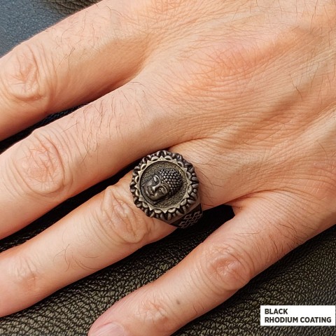 3D Buddha Ring, Om Buddha Ring, Hindu Ring, Shankha Buddha Ring, Endless Knot Ring, Meditation, Yoga, Buddhist Jewelry