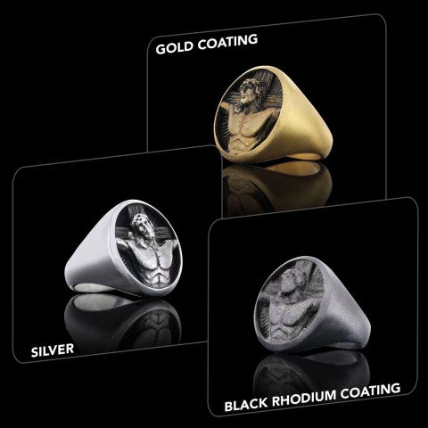 3D Jesus Ring, Religious Ring, 925 Sterling Silver Christian Ring, Gold Plated Religious Ring, Jesus Jewerly