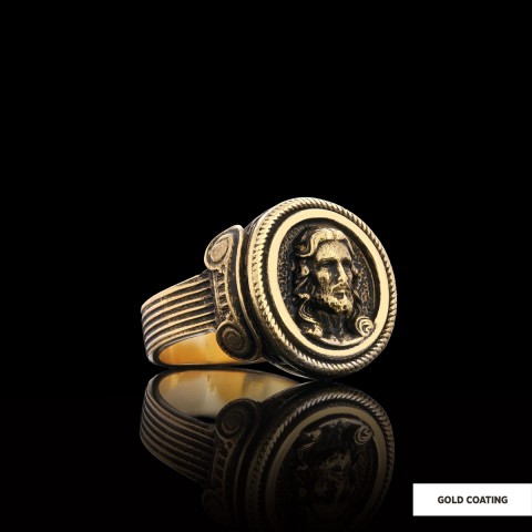 3D Jesus Ring, Silver Religious Ring, Religious Gift, Gold Plated Jesus Jewelry, Christian Accessory