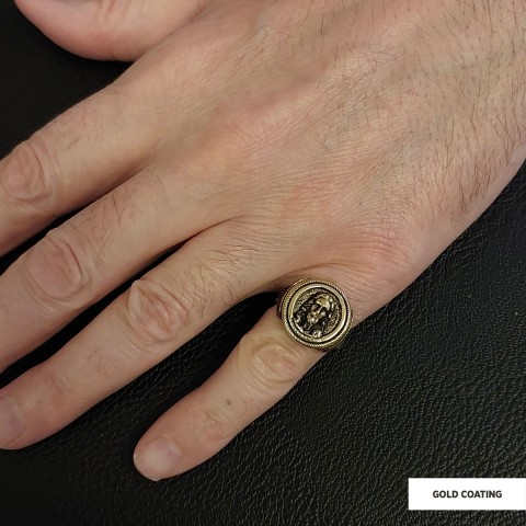 3D Jesus Ring, Silver Religious Ring, Religious Gift, Gold Plated Jesus Jewelry, Christian Accessory
