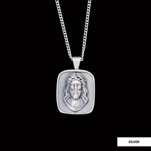 3D Silver Jesus Pendant, Religious Silver Necklace, Religious Christian Jewelry, Christ Accessory, Religious Gift
