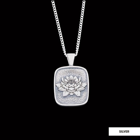 925 Sterling Lotus Flower Necklace, Birth Flower Lotus Necklace, Charm Lotus Jewelry, Women's Accessory, Gift for Women