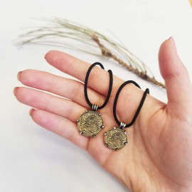 925 Sterling Silver Alexander the Great Coin Women Pendant
