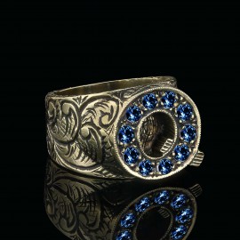 925 Sterling Silver Alphabet Q Ring