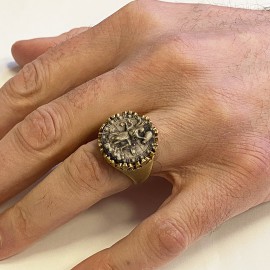 925 Sterling Silver Aquarius Sign Ring