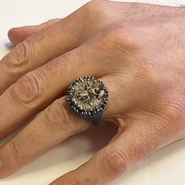 925 Sterling Silver Aquarius Sign Ring