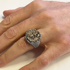 925 Sterling Silver Aquarius Sign Ring