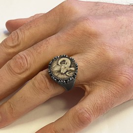 925 Sterling Silver Aries Sign Ring