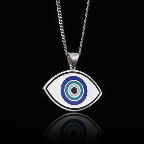 925 Sterling Silver Blue Evil Eye Beads Pendant