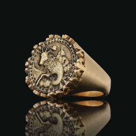 925 Sterling Silver Capricorn Sign Ring