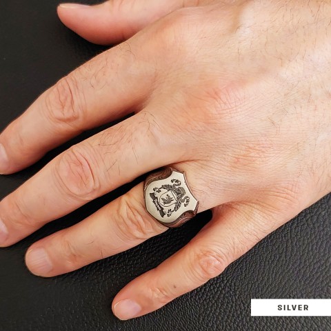 925 Sterling Silver Celtic Design Engraved Family Ring