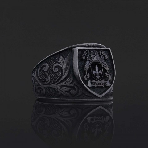 925 Sterling Silver Celtic Design Family Ring, Personalized Family Ring