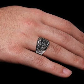 925 Sterling Silver Celtic O Letter Ring