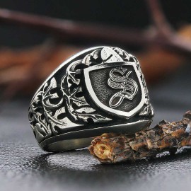 925 Sterling Silver Celtic S Letter Ring