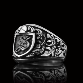 925 Sterling Silver Celtic S Letter Ring
