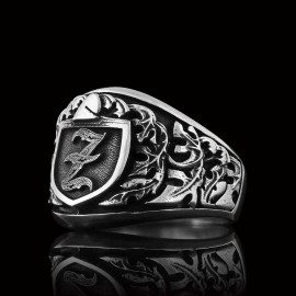 925 Sterling Silver Celtic Z Letter Ring