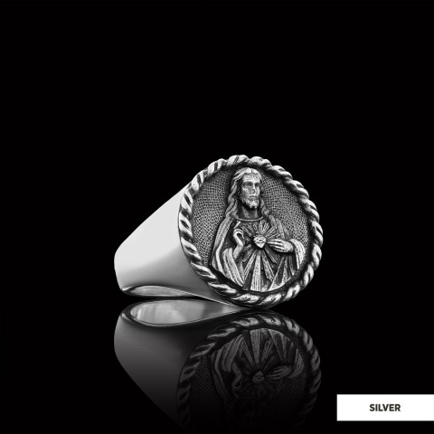 925 Sterling Silver Christian Ring, Religious Ring, Gold Plated Religious Ring, Jesus Ring