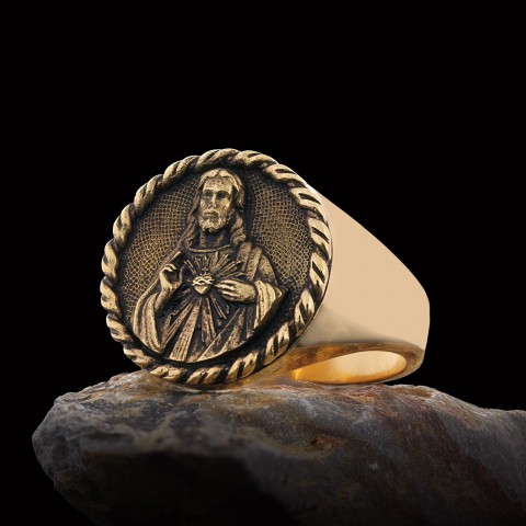 925 Sterling Silver Christian Ring, Religious Ring, Gold Plated Religious Ring, Jesus Ring